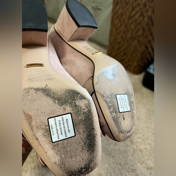 GUCCI Double G Logo Suede Pumps Size: 7 | IT 37 Marmont - Picture 10 of 15